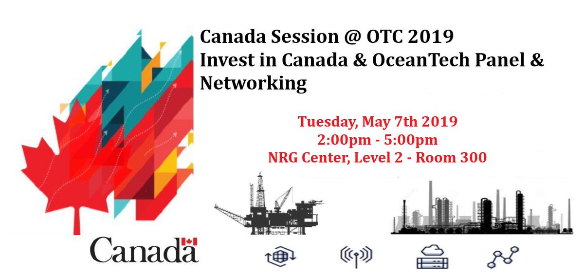 CanCGDallas's tweet photo. #OTC2019 is almost here! Don't miss the Canada Session on May 7, with panels on investing in Canada's energy sector, new developments in ocean and offshore technology, and a reception with the Canadian OTC delegation. 

Details and RSVP: https://t.co/zlB7VTozg8. #CanadaOTC #OTC https://t.co/yt1I0OF11h