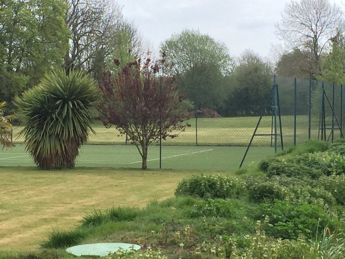 AtcHardy's tweet photo. Today’s tennis court maintenance in lovely Cambridgeshire countryside https://t.co/ZNfHPv2t1P
