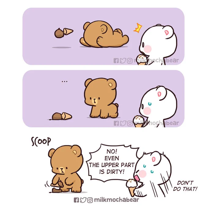 But it's still edible.. ??
⠀⠀⠀
#milkmochabear
#milkandmocha 