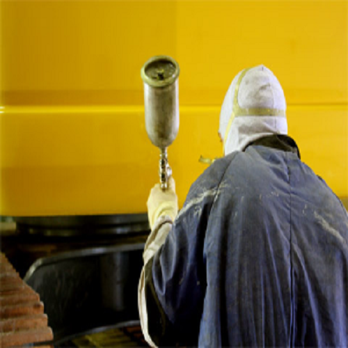 The equipment at this point has been pressure washed, repaired, sandblasted, and now its time for a fresh coat of paint. We use industrial grade paint designed for heavy equipment.  Give us a call 469-406-3012.