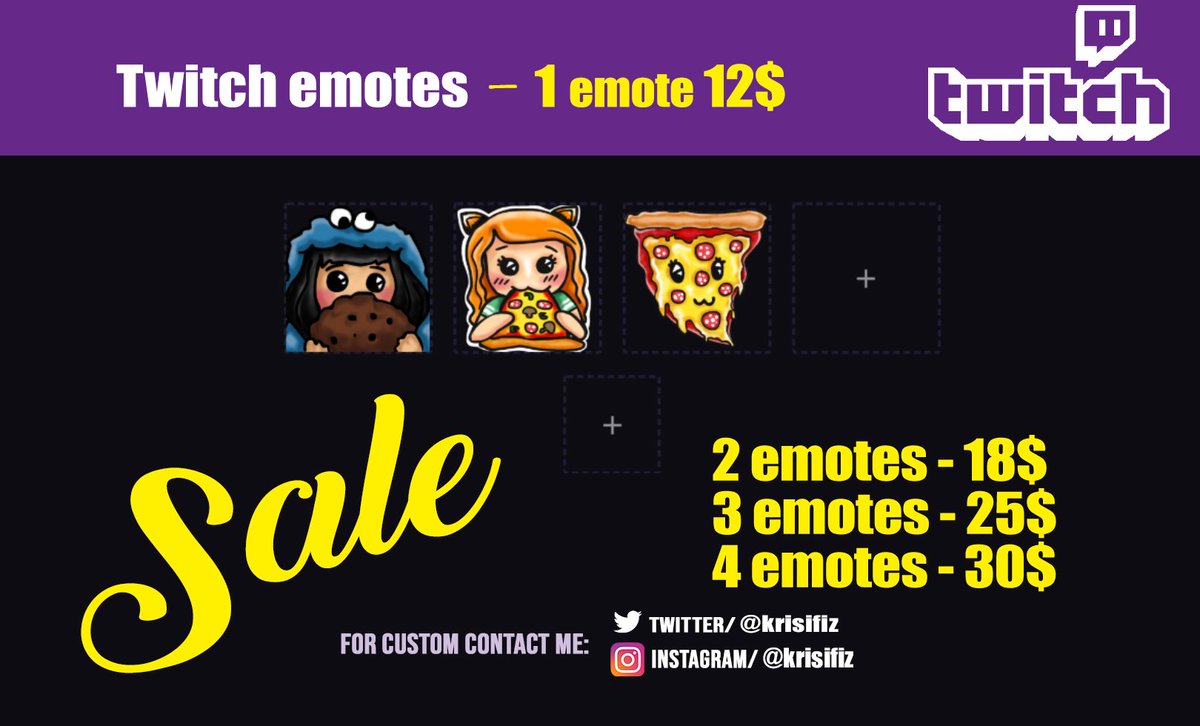 krisifiz's tweet photo. Who wants cookies and pizza ? 
For custome contact me ^^ 

#twitchemotes  #twitchemoteartist #streamers #twitch #emotes #GraphicDesigner #freelancer  #graphic #games #gamers #streaming https://t.co/fD2rrT9aJH