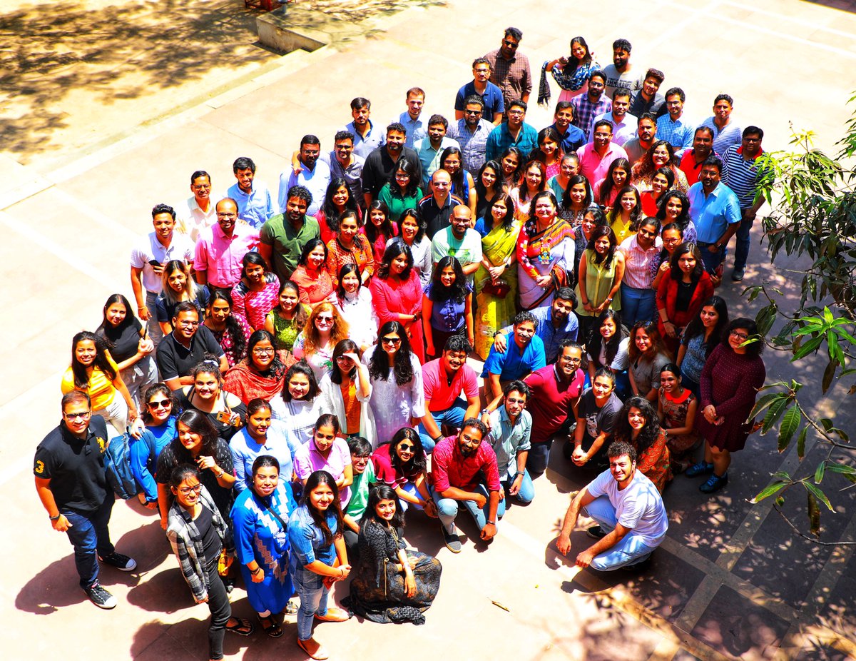 falgunivasavada's tweet photo. With my 12th batch of 1 year online PG Certificate in Advertising Management &amp; PR. Batch is 145 &amp; around 95 participants are on campus for one week campus module @MICA_Ahmedabad @TalentedgeEdu @adityamalik08 https://t.co/Z4k6y12eFn