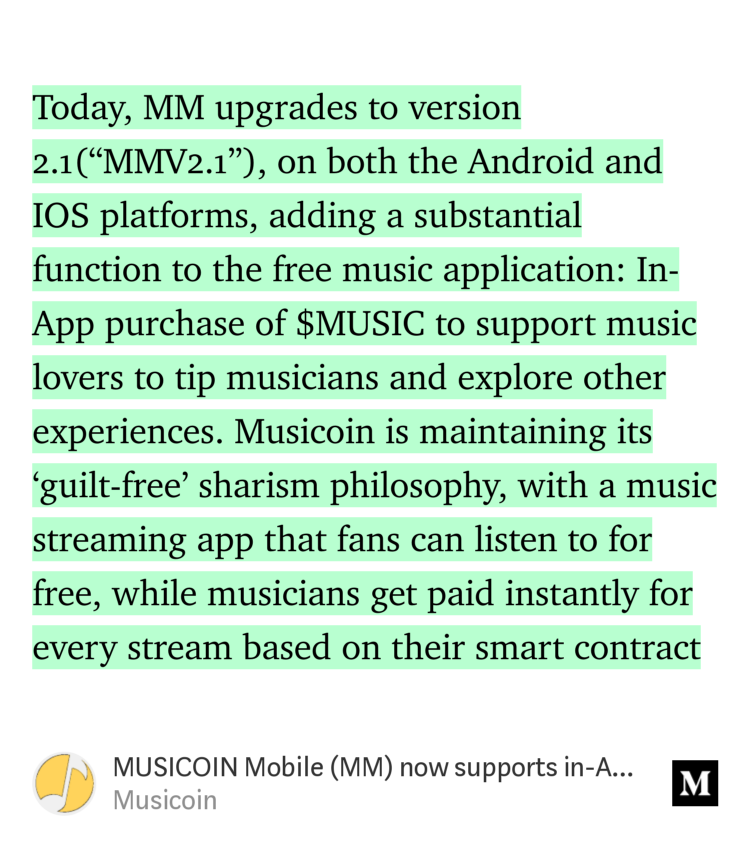 Musicoin Project tweet media