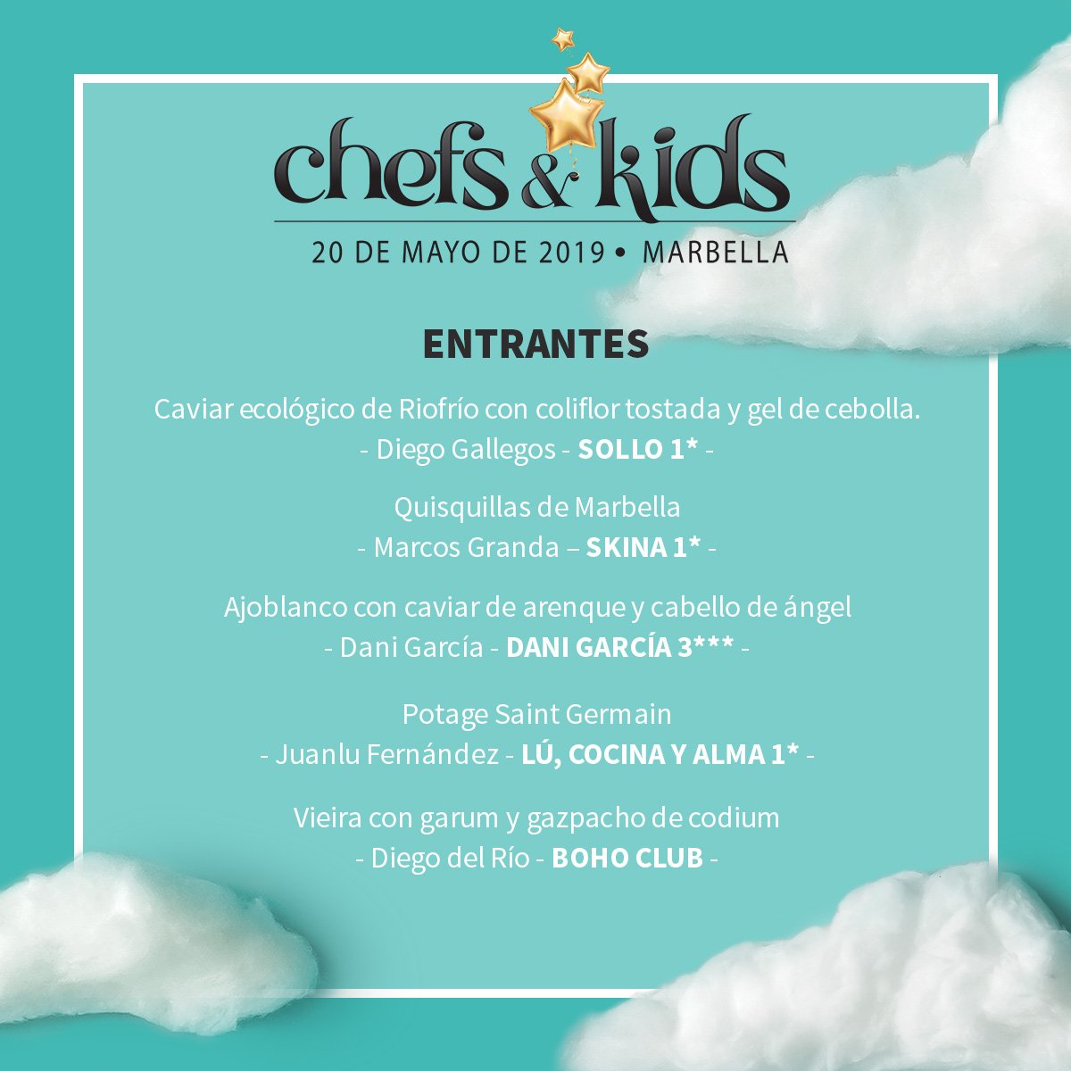 ChefsAndKids's tweet image. Ya tenemos el menú de la Cena de Gala de Chefs&amp;amp;Kids confeccionado por los estrellas Michelin locales, ¡y es ESPECTACULAR! 🌟🌟🌟👏

Si quieres disfrutarlo y compartir la cena con 27 estrellas Michelin a favor de la @FundAladina, compra tu entrada en: chefsandkids.com/reservas/adqui… ❤️🧡