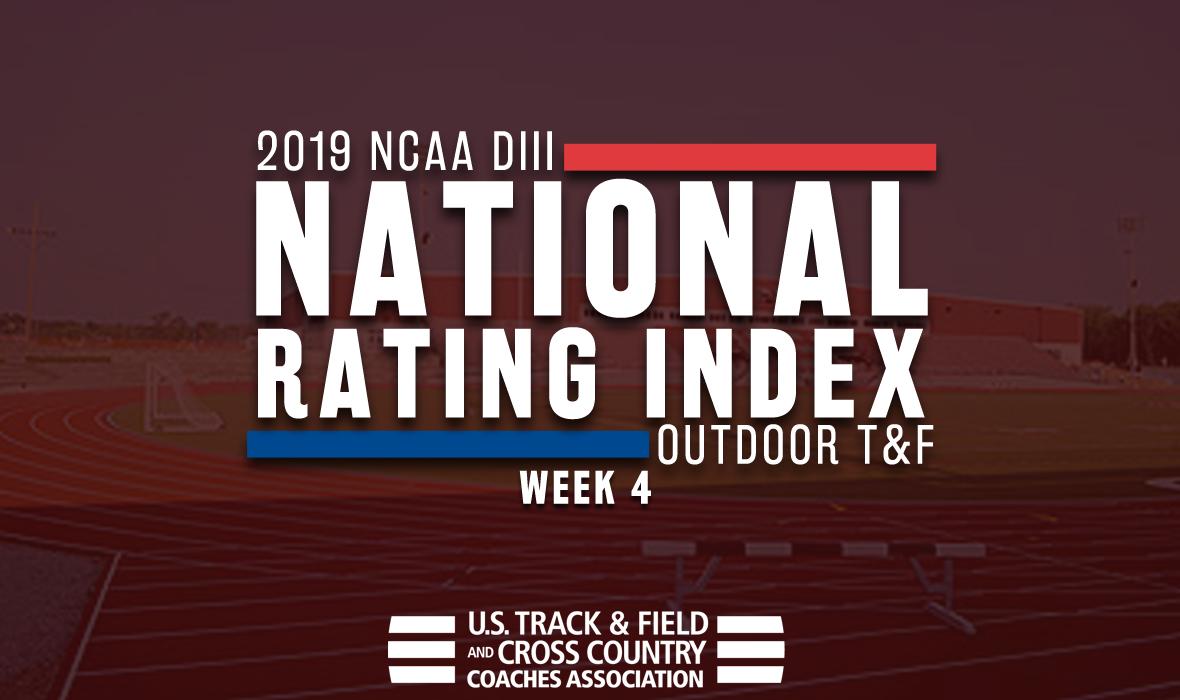 USTFCCCA's tweet photo. ICYMI: We released the newest edition of the @NCAADIII Men's & Women's Outdoor Track & Field National Rating Index yesterday! #WhyD3
MORE - https://t.co/4R337Ludqp https://t.co/FdcfEMsNbd