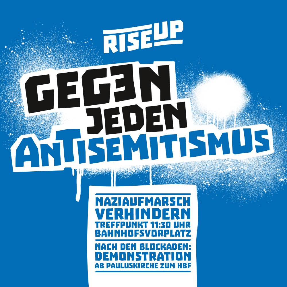 riseupduisburg's tweet photo. #du0105 – Der Tag der Solidarität und gegen jeden Antisemitismus. Kommt zum Treffpunkt, blockiert mit uns die Nazis und anschließend geht's zur Demo, wo wir sagen, wie wir uns die Gesellschaft vorstellen: https://t.co/n3snXs8Qsv https://t.co/jh3ofLk8iM
