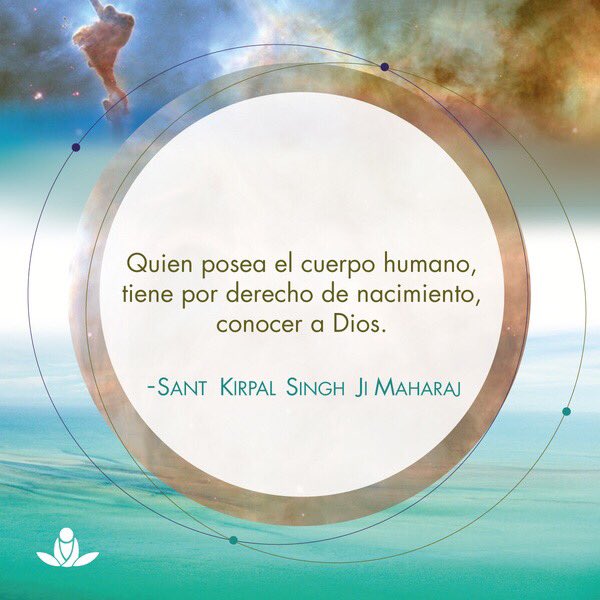 SOSmeditate's tweet image. “Quien posea el cuerpo humano, tiene por derecho de nacimiento, conocer a Dios".

Sant Kirpal Singh Ji Maharaj #SantKirpalSingh #KirpalSingh