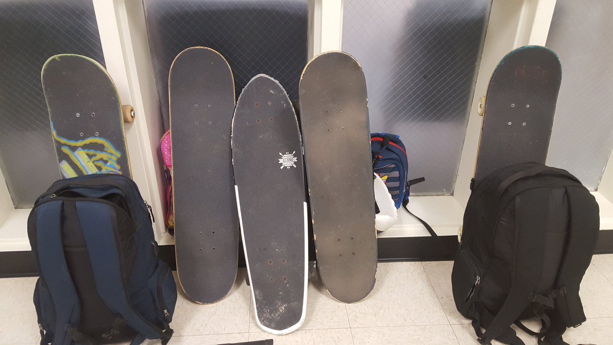 Not as organized as <a href="/brewerhm/">Hamish Brewer</a> but our dolphins are ready for afternoon skate club.  Love seeing the various interests of our students and the excitement they bring to school on Wednesdays! #LoveWhereYouWork
