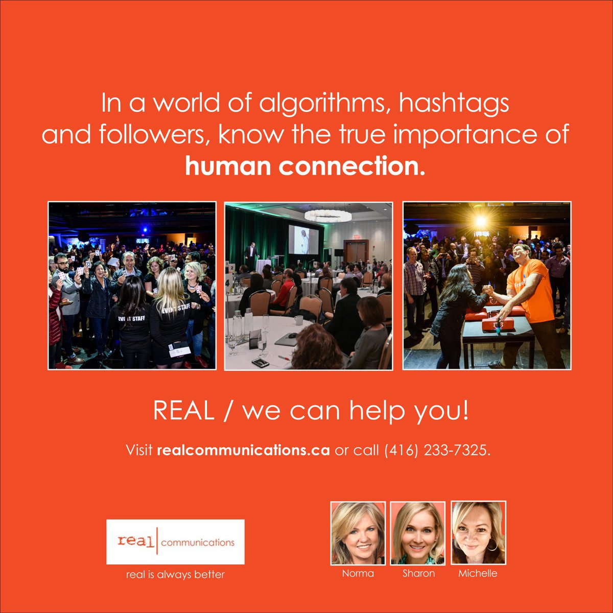 RealEventTools_'s tweet image. Let REAL help you reconnect with your peeps whether they are employees, clients or suppliers…
   
 realcommunications.ca
 #realisalwaysbetter