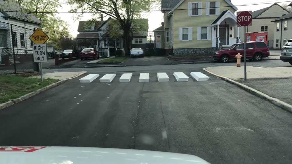 WCVB's tweet photo. 10-year-old hopes 3D crosswalk can help solve speeding problem https://t.co/2kJrIvbtUc https://t.co/qsiv3PxQyi