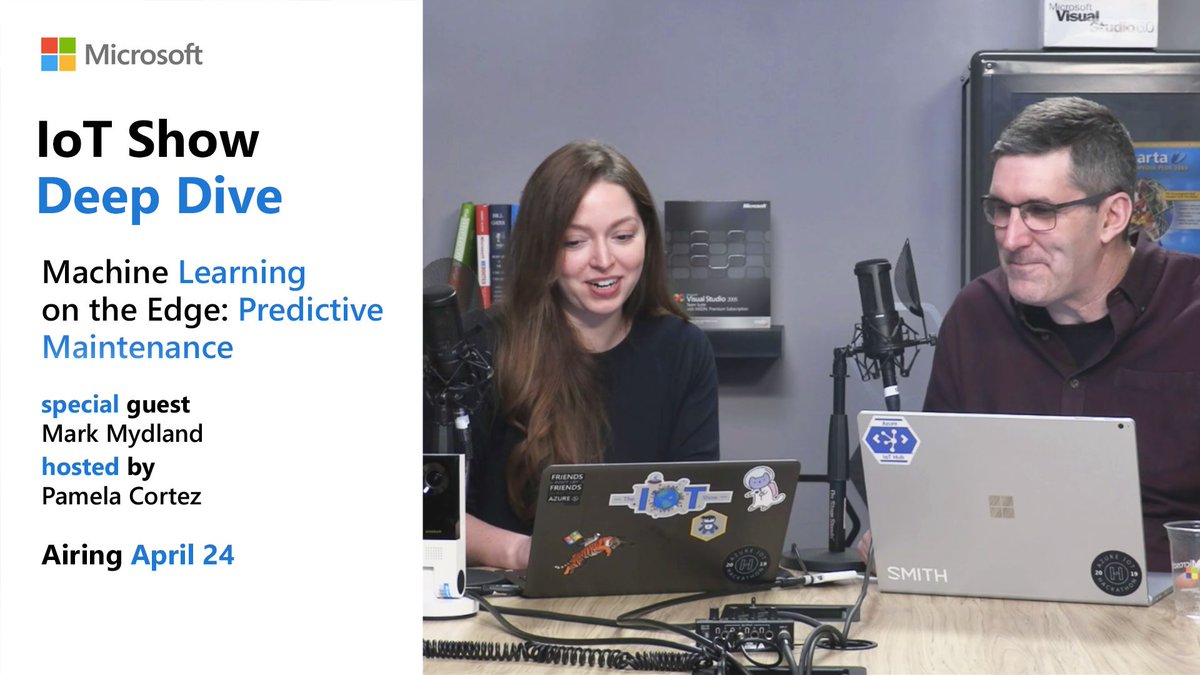 msdev's tweet image. Get ready for the IoT Show Live Deep Dive, today, April 24 at 9 am PT, @Hello_Techie and Mark Mydland talk #IoTEdge Predictive Maintenance using #AzureIoTEdge and Machine Learning: msft.social/XRjHrP