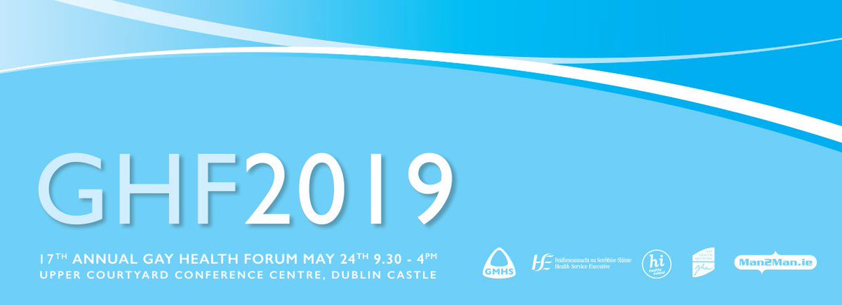 The Annual #Gay #Health Forum, Friday 24th May, in Dublin Castle, has an exciting line-up of national &amp; international speakers. Presentations include #PrEP #UequalsU #HIVDiscrimination #SexualWellbeing. Attendance is free. Find out more &amp; register bit.ly/2GH5KLN #GHF2019