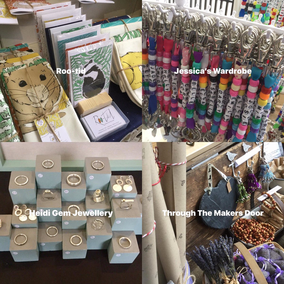 CraftShambles's tweet photo. Look at these four fabulous stall holders who will be at our lovely market this coming Friday @roo_tid_ltd @jessicas_wardrobe_uk @heidigemjewellery @throughthemakersdoor
All with beautifully handmade products &amp; artwork.
#dorsetartweeks #dorsetcrafts #handmadegifts #dorsetartist https://t.co/Q2A6gFZyEW