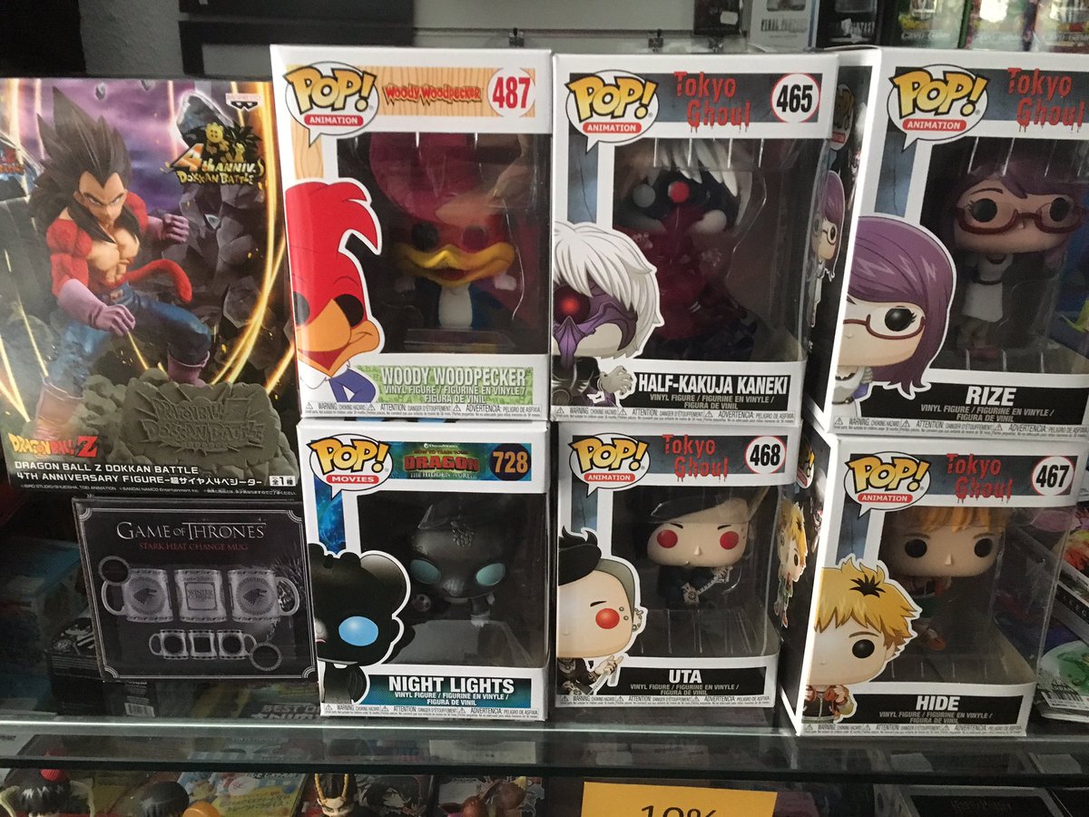 ComicsDragonfly's tweet photo. Y junto a una mini reposicion de figuras de #dragonball y#juegodetronos #gameofthrones , tenemos novedades funko pop de el pajaro loco, como entrenar s tu dragon 3 y #tokyoghoul https://t.co/7UYRNPbXZ3