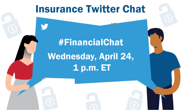 🚨🤑HIGH VOLUME TWEET ALERT🤑🚨
We're an hour away from #FinancialFuture2019 #FinancialChat today at 1PM EDT. Finding the right insurance to help you in case of an emergency can be a stressful, overwhelming process. 😰 Make it a little easier by tuning in for tips and resources!