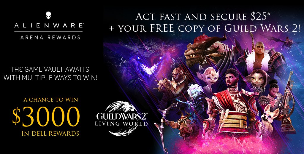 Alienware A Free Copy Of Guildwars2 And The 1st Expansion Just For Joining Alienware Arena The First 4 000 To Join Arena Through This Link Will Score Their Game Key Come