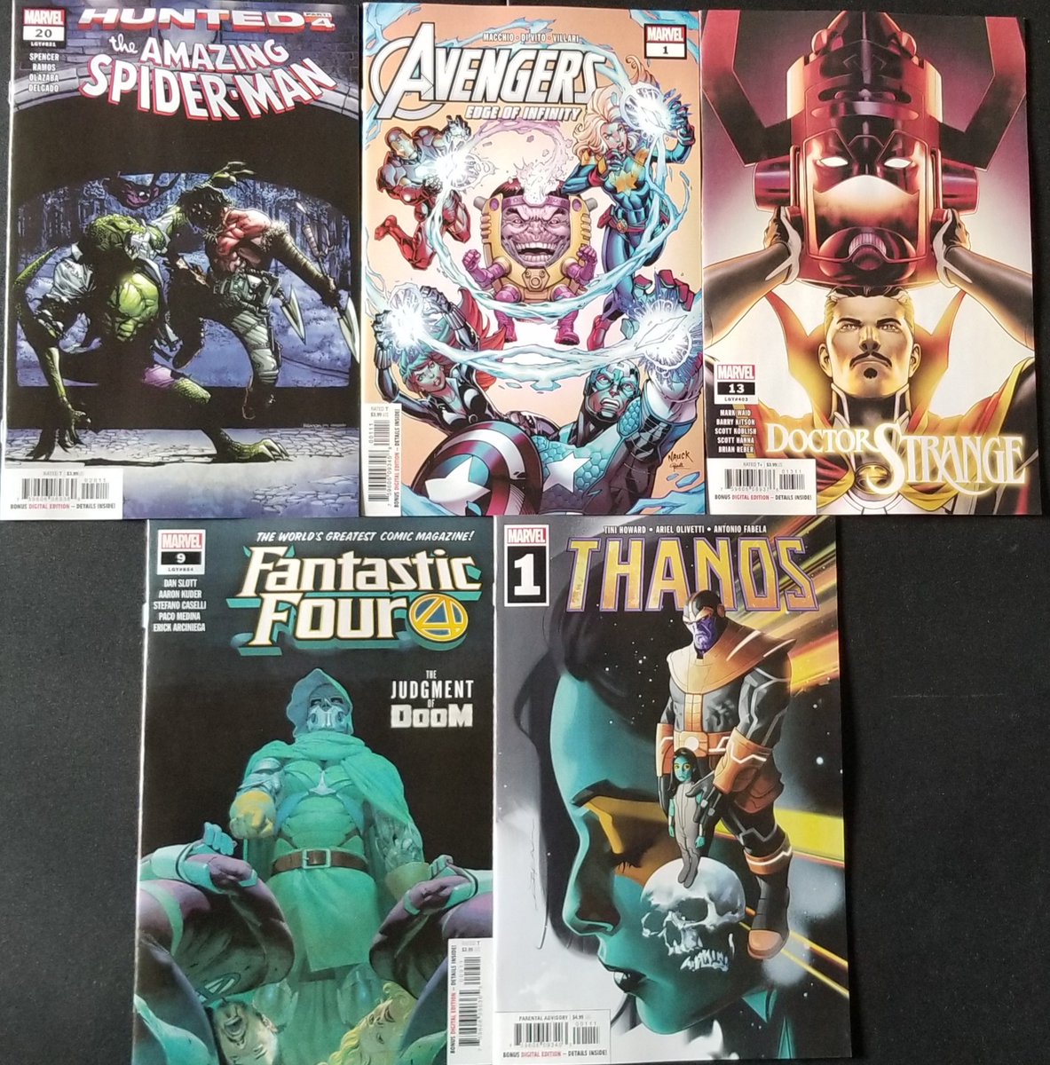 cheerstocomics's tweet photo. The #MarvelComics haul for #NewComicBookDay! What are you reading? 🤘🤓🍻💥 @marvel #VaderDarkVisions #Fantastic4 #SuperiorSpiderMan #Thanos #Hulkverines #Avengers #UncannyXMen #DoctorStrange #EdgeofInfinity #SpiderMan #Venom #WotR
#comics #podcast #comicbookspodcast #comicbooks https://t.co/FiBmdwn5at
