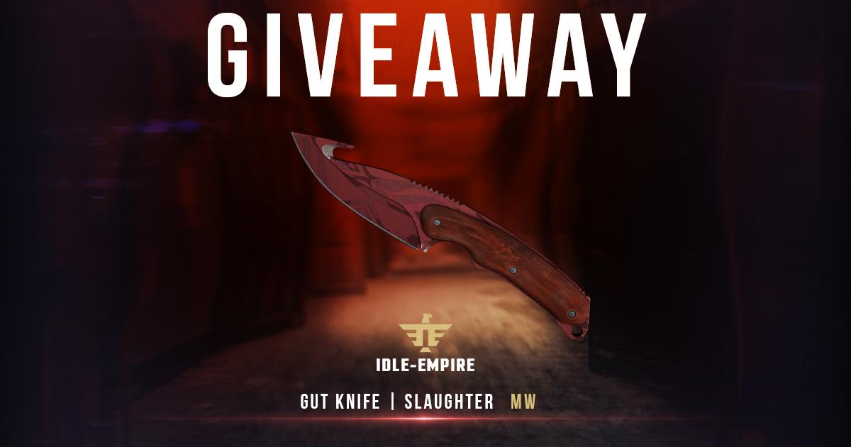 CSGOIdleEmpire's tweet photo. Gut Knife | Slaughter (Minimal Wear) Giveaway 🏆

✅ Enter here: https://t.co/qtPJFY65RU  

#Giveaway #CSGO #CSGOGiveaway https://t.co/ONVUpb8Rb5