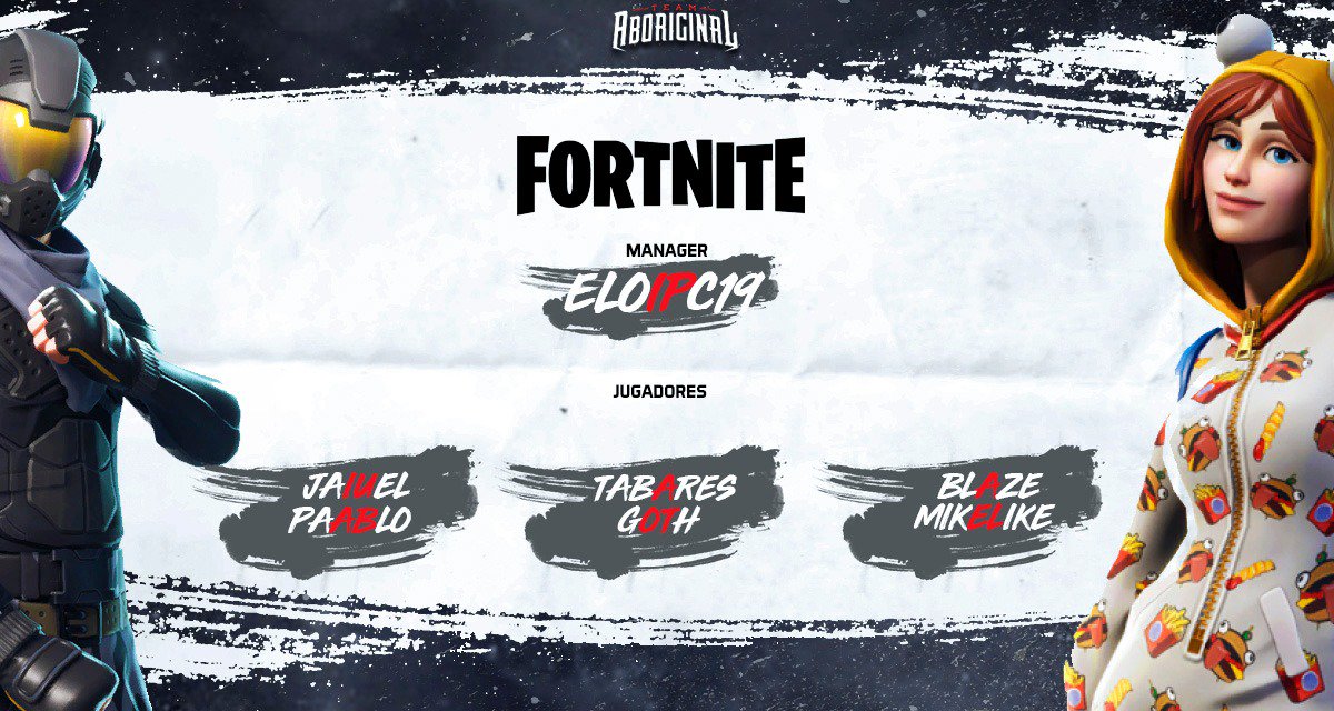 #PRESENTACIÓN

Hacemos oficial la incorporación del nuevo equipo de Fortnite que representará a Team Aboriginal a partir de hoy.

¡Dadles una calurosa bienvenida!

#GoAboriginal