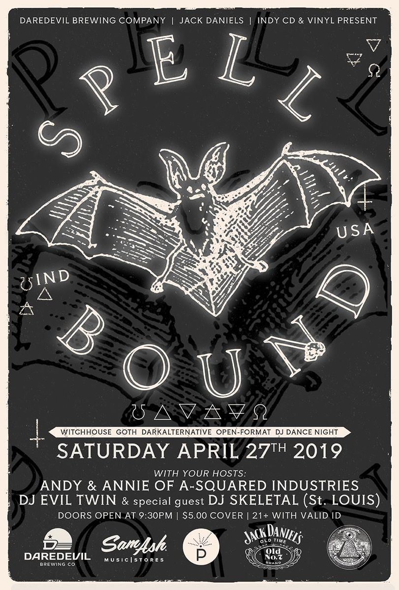 pioneerindy's tweet photo. What's up this weekend?🗣
#FRIDAY / @TAYFPARTY / 10PM / #FREE
#SATURDAY / #SpellboundIndy / 9:30PM / $5
#indianapolis #indy #do317 #discoverfountainsquare #fountainsquareindy #tayf #emo #emonite #punk #hardcore #indie #goth #darkwave #witchhouse #dj #dance #party #pioneerindy https://t.co/MYv1tqwEtf