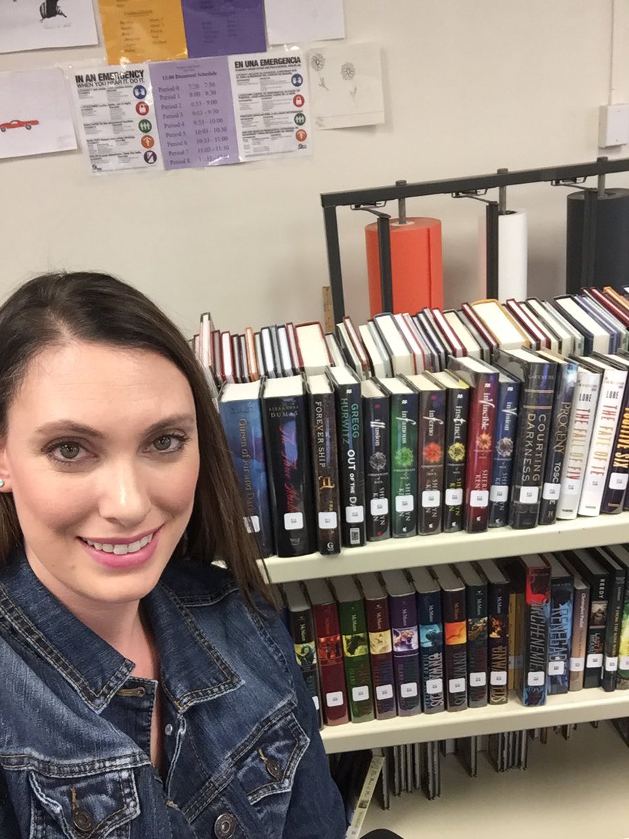 MichellekRawson's tweet photo. I’m working on getting new books ready for the @HoldregeDusters in the High School Media Center!! #dusternation #schoollibrarian #myhappyplace https://t.co/l66i3GwFc1