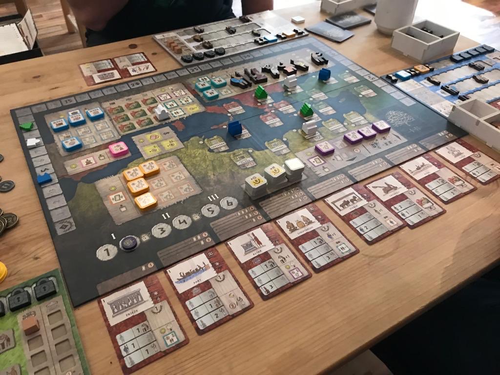 mostlyfarmless's tweet image. Feeling the Euro joy... 2p game yesterday followed by 3p today. @TastyMinstrel and @ulible did a superb job on this deluxe edition of #gentes