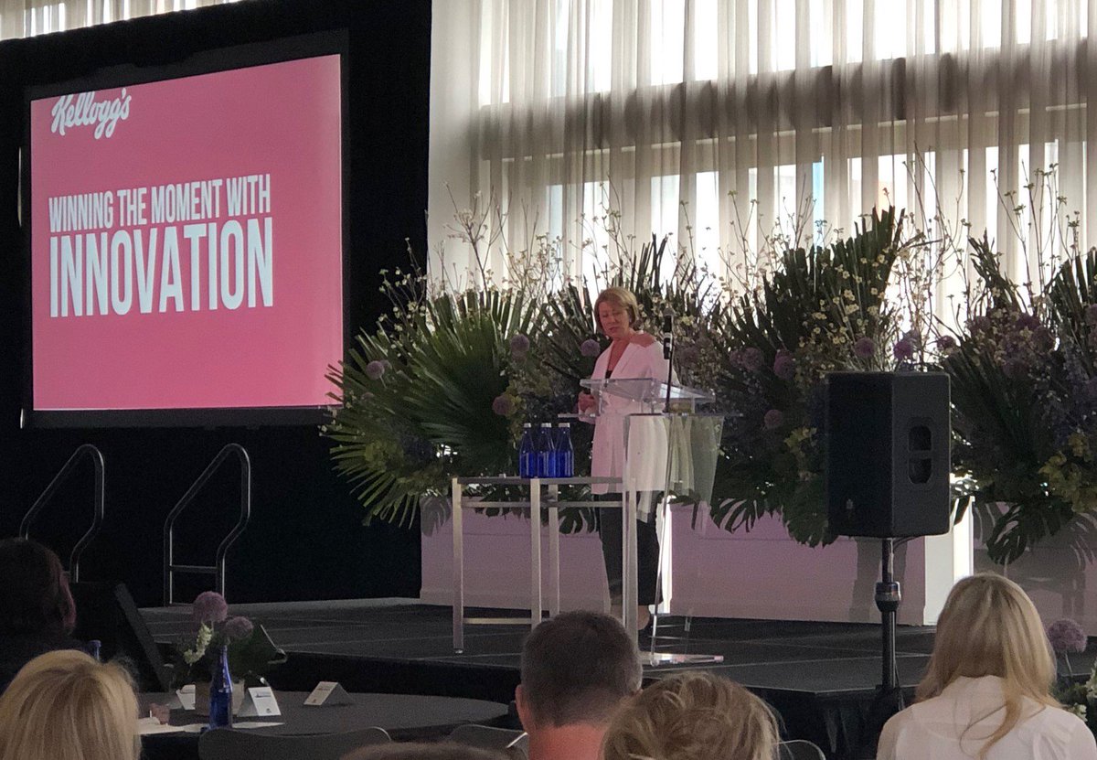 circanafood's tweet photo. "Building a culture of innovation is focused on three beliefs: sourcing ideas, seeding discovery, and creating experiences," says @DavidsonWendy , president, US Specialty @KelloggsUS to the #NPDFoodSummit audience. #innovation #foodbusiness https://t.co/galTM7r8Qu