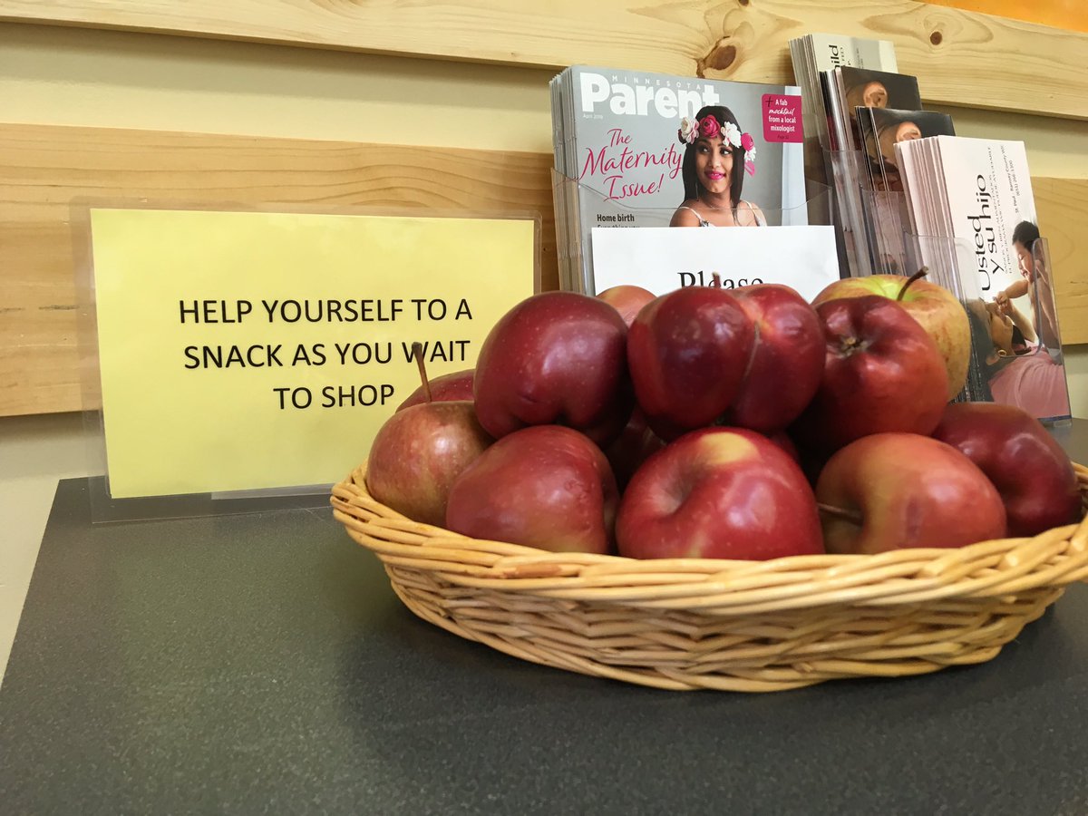 Enjoy a healthy snack while you shop the market. #fresh #apples #yum