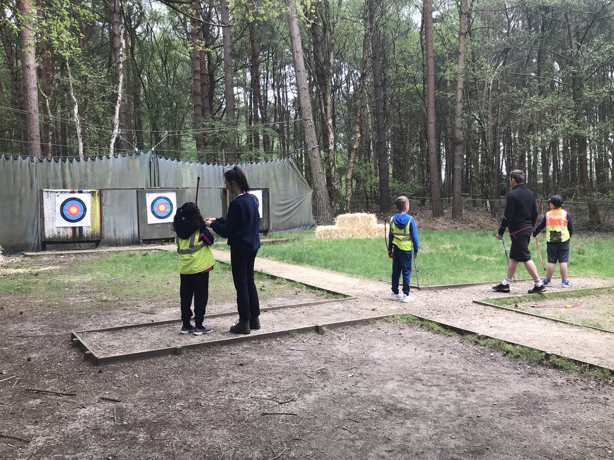 Fun activities in day one for the visitors from Alderley Edge Primary School.
They have conquered <a href="/CheshireScouts/">Cheshire Scouts</a> low ropes and archery range.
More fun after some much needed food
