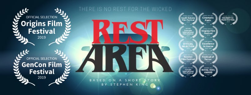 RestArea2018's tweet image. Double Post! We are so thrilled and excited to announce that @RestArea2018 is an Official Selection to both the @Gen_Con AND @originsff. We are super proud to have been accepted! #DollarBaby #StephenKing #MadeInMN #IndieFilm #R23F #TMJ #ZSystems