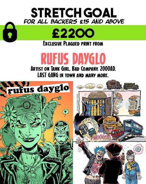 GaryChudleigh's tweet photo. Easter break is over and we’re now back in the Kickstarter zone! We had a few backers come in over the weekend and we’re now only £160 odd away from out stretch goal - a print by @RUFUS_DAYGLO ! 😱 https://t.co/VxKn7qrT24 

#comics #makecomics #plaguedcomic https://t.co/7wBEKcJQTC