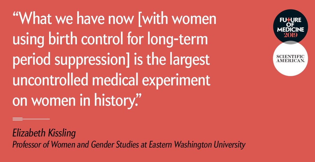 sciam's tweet image. Data on birth control pills comes from generations of women who followed the schedule for 28-day cycles. Nobody knows for sure what exposure to synthetic hormones will mean long term for women using the pill to suppress their cycles indefinitely. bit.ly/2UQUwgp