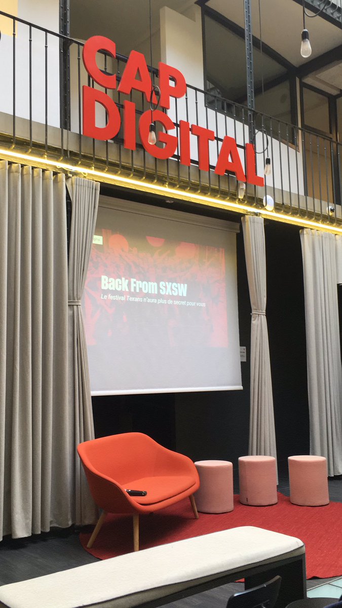 AnneDessemond's tweet photo. Retour #SXSW2019 @capdigital commencera dans  qq minutes avec l’intervention de @BF_TechServices et sa délégation #FrenchTech https://t.co/OzcU2pqMzR