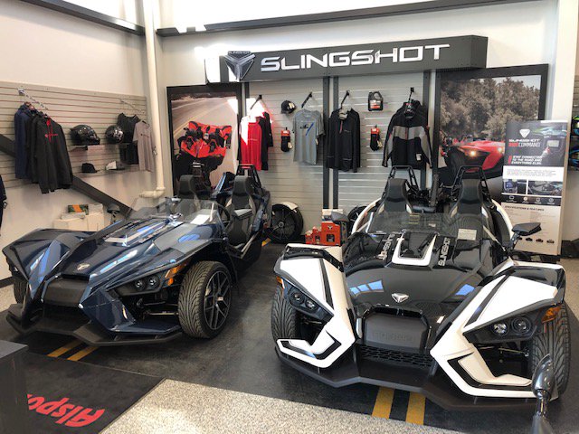 ARRIVED and on the showroom floor! 2019 Polaris Slingshots - drop in to Alsport Sales to see these awesome 3-wheeled vehicles!