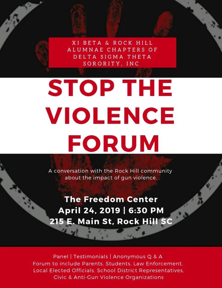 FTM_SC's tweet image. Freedom Bible Institute has cancelled classes for this evening. Join us tonight for the Stop The Violence Forum and connect with our community leaders and members to build safer and empowered communities. #ftmrockhill #xibeta #rhadst #communityevent