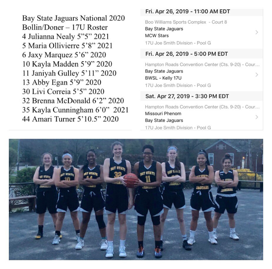 Our 11th/17U <a href="/LaurieBollin/">LAURIE BOLLIN</a> / Doner Team is geared up for <a href="/BooWilliamsAAU/">Boo Williams</a> this week!  Check out the team roster, schedule and <a href="/lwproductions4/">lwproductions</a> highlights!   youtube.com/watch?v=weI9zl… <a href="/mcdonald_brenna/">Brenna McDonald</a> <a href="/livi_correia3/">Livi Correia</a> <a href="/abbyegan13/">Abby Egan</a> <a href="/KaylaMadden101/">Kayla Madden</a> <a href="/mariaollivierre/">Maria Ollivierre</a> <a href="/JeffreyMarquez2/">Jeffrey Marquez</a>