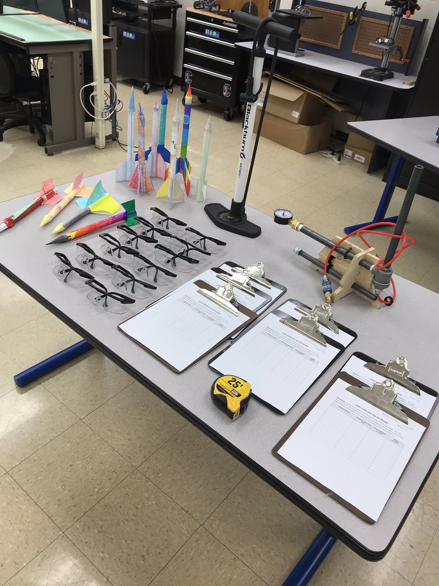 Mr_West_JTHS's tweet photo. Prepped and ready to go for our air rocket project today @JTHS_204. 🚀 #airrocket #stem #cte #cad https://t.co/yJFXIWaDYV