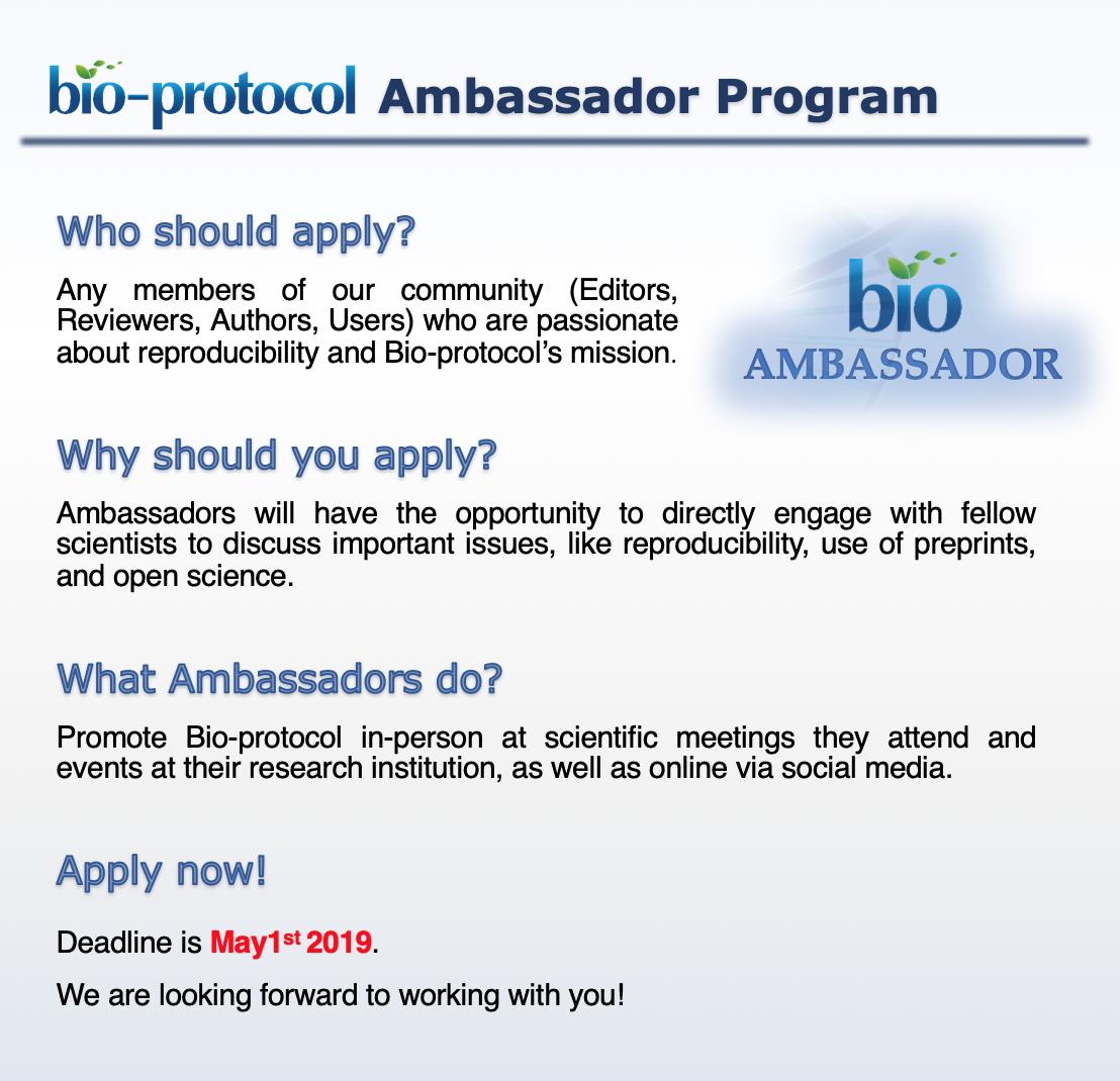 bioprotocolbyte's tweet photo. Still one week to apply! Help us share our vision of a more efficient and #reproducible science! Apply to become a #BioAmbassador by May 1st.
https://t.co/FhkMt60XUb
#lifesciences #research #methods #protocols #reprodicibility #preprints https://t.co/a7fvbdfwCH