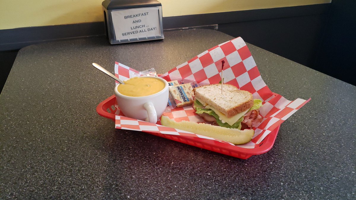 Come try our lunch special! Today's soup is Cheesy Chicken Fiesta! #TheosJavaClubCafe #coffee #lunch