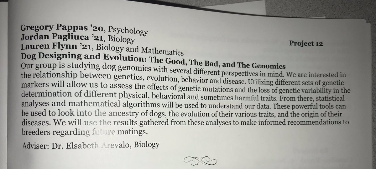 reneepags's tweet photo. Watching @JordanPagss present her research on Dog Genomics 🧬 for her research lab team that received a grant to continue their studies.
#researchlab #genetics #biomajor https://t.co/ikYZv42nUi