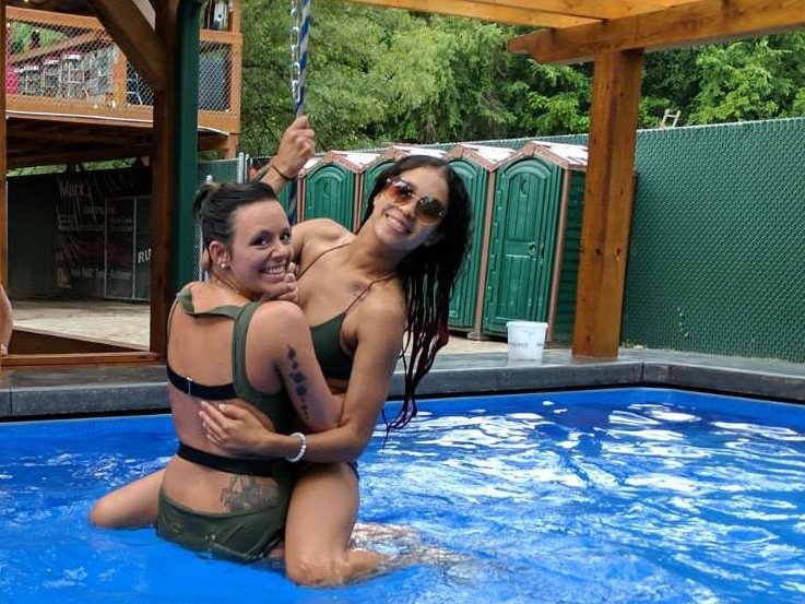 PoopysShit's tweet photo. Poopy's has beer, music and even some girls in a pool that serve you beer. We love America, motorcycles and we aren't politically correct!  If you don't like it we don't give a fuck fuck fuck!

https://t.co/j4pAEb7Lvd

@AOC @NancyPelosi12 @IlhanMN stop by, the pool is open! https://t.co/58UGrxTTF7