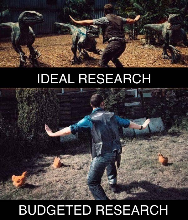 JennaMoorhouse's tweet image. It’s not that I’m opposed to a budget on user research, it’s just that the budget shouldn’t drive the research. #informedDesign #UX #UserResearch #RequirementOrAssumption