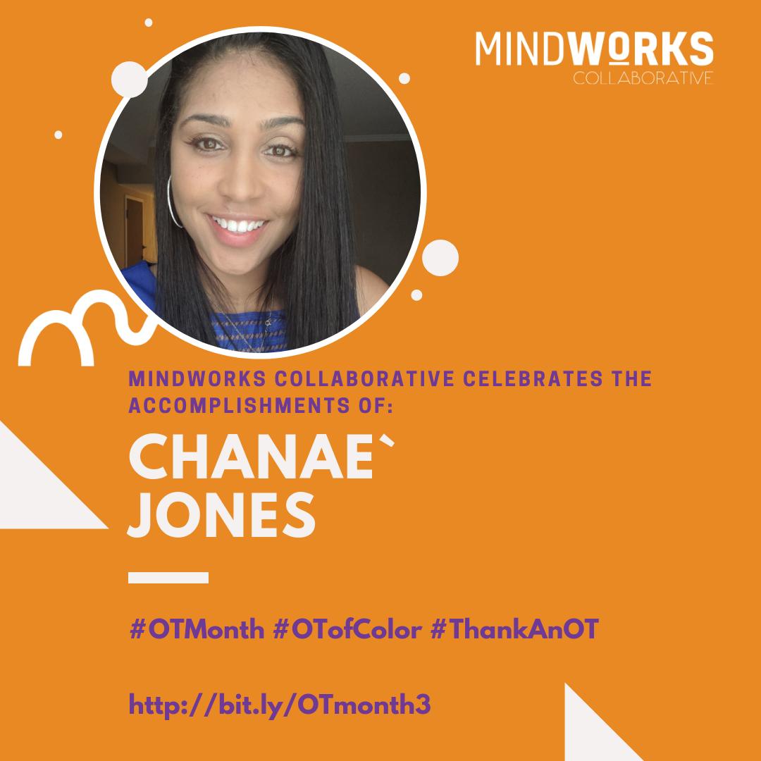 MindWorksCollab's tweet photo. Meet Chanae` Jones, MOTR/L, a mom, student, and the owner & lead occupational therapist at Dreamcatchers Therapy & Wellness Services. Read more about her in our #DiversityInOT blog: https://t.co/uaMA0w0qkS
#OTmonth #OTofColor #OTneedsyou #investInDiversity #RepresentationMatters https://t.co/eOVwT1Ygcw