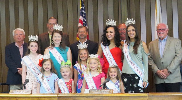 Dale County Queens came to last Tuesday's Commission meeting.  Congratulations to all these young ladies.   #Dale  #alpolitics