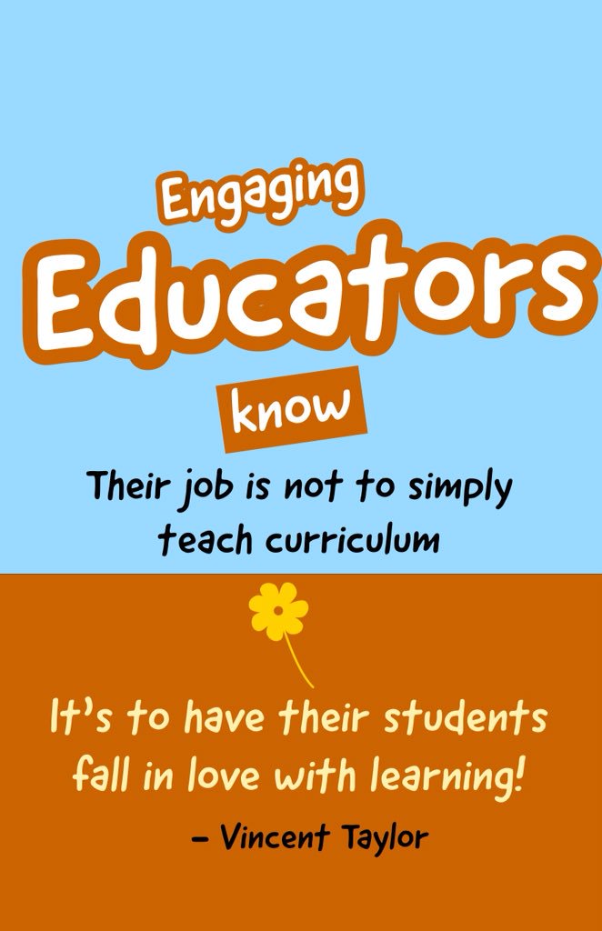Vincethewriter's tweet photo. #engagingeducator #realteachers #ifinstructionisntengagingiquit #MyMantra https://t.co/AfAOPy7r2L