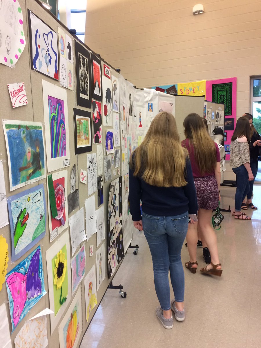 Senior art show tonight 5-7, open through May 3rd! Come check it out!