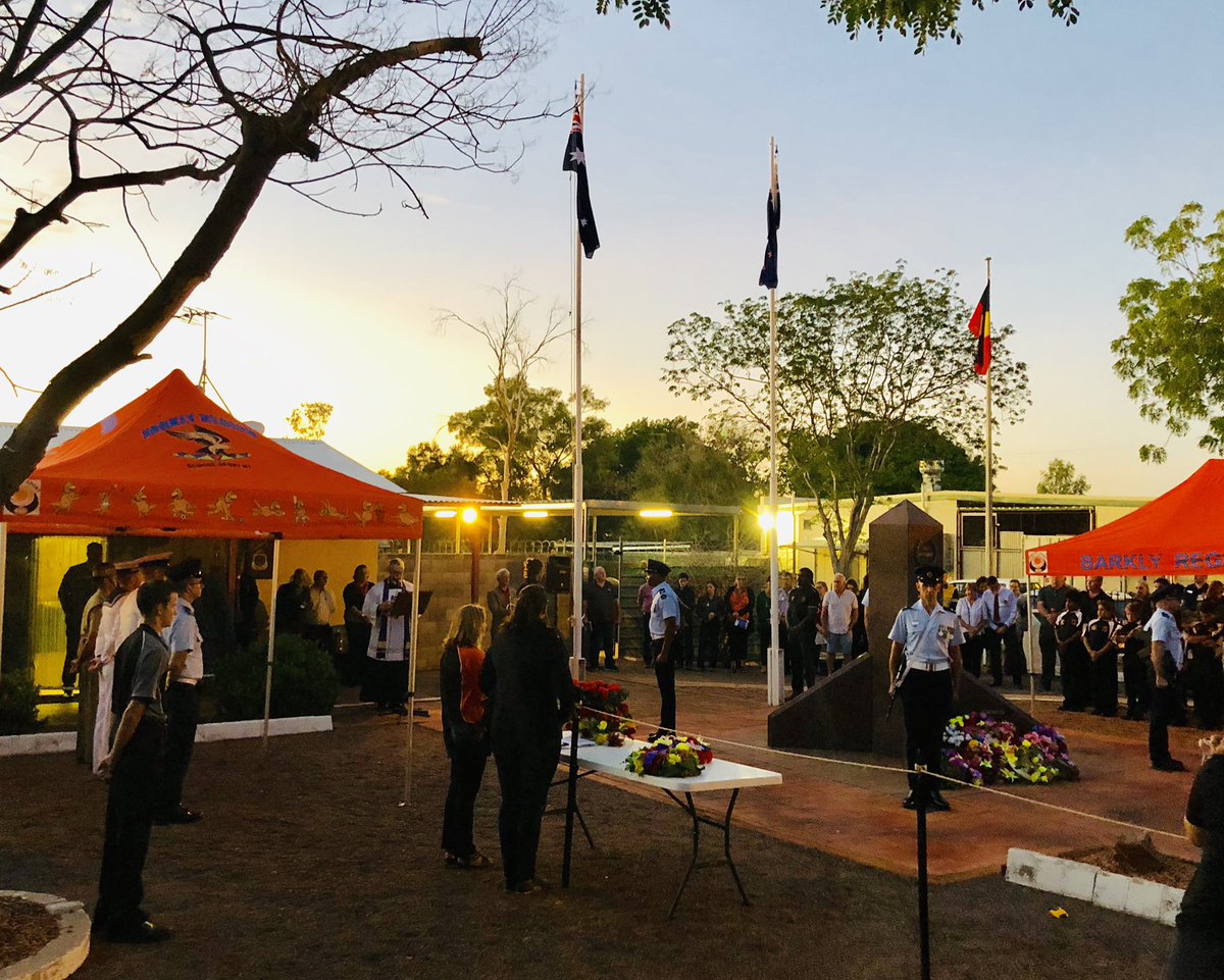 SteveEdgoMLA's tweet photo. A good turnout for this morning’s Dawn Service at the #TennantCreek RSL. 

Great to see a number of young people including those from the #StarsFoundation and the #ClontarfFoundation at the service. https://t.co/ML5sPAqcU2