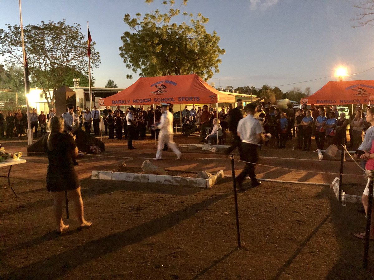 SteveEdgoMLA's tweet photo. A good turnout for this morning’s Dawn Service at the #TennantCreek RSL. 

Great to see a number of young people including those from the #StarsFoundation and the #ClontarfFoundation at the service. https://t.co/ML5sPAqcU2