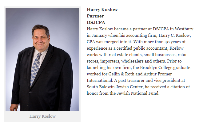 DSJCPA's tweet photo. DSJCPAs Harry Koslow, Partner, was featured in last weeks Ones to Watch: Accounting - @LIBN >> https://t.co/rBDUugME57 https://t.co/ltFOD8KRnT