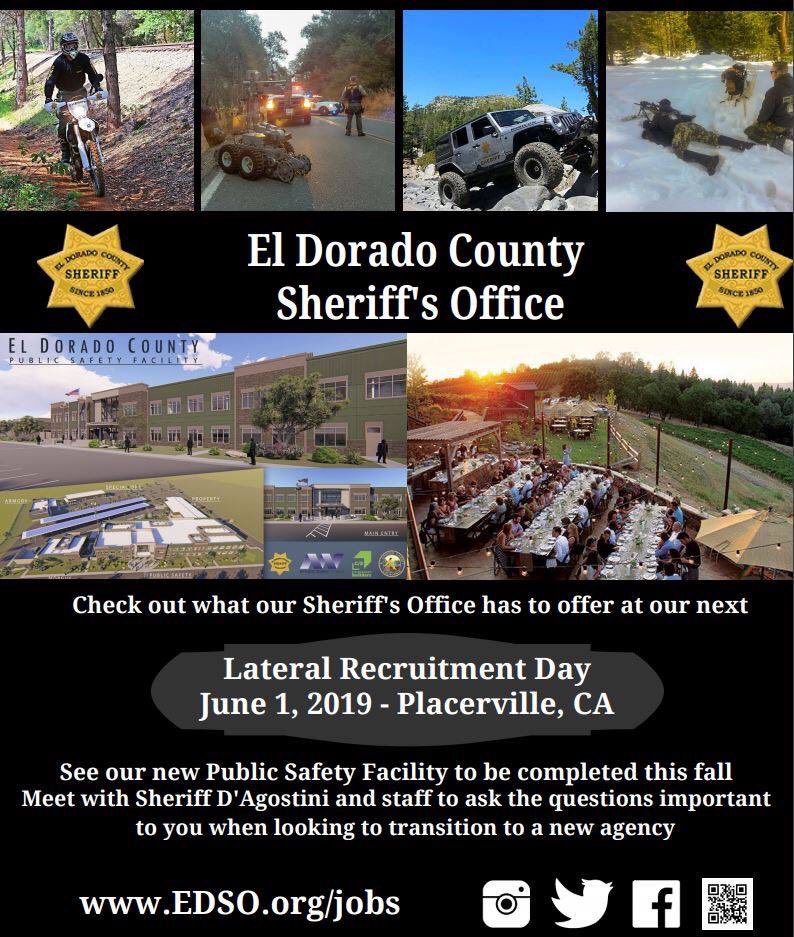 ElDoradoSheriff's tweet photo. APPLY NOW! #EDSO via @Deputy_Macres https://t.co/3m0iOWTpbq